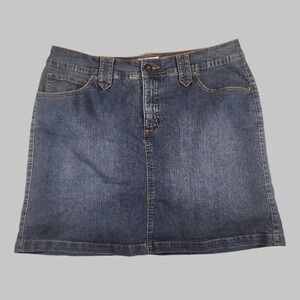 VTG 90s St Johns Bay Denim Skort Blue Jean Skirt / Short Size 12